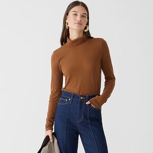 J Crew Tissue Turtleneck in Rich Coffee